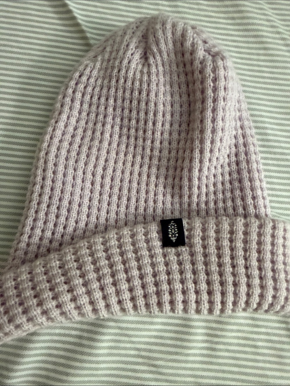 Free people Light Lavender Waffle Knit Beanie